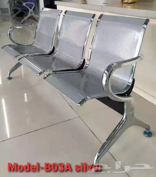 كنب جلد مكتبي كراسي انتظار جلد حديد كراسي كوفي شوب 5