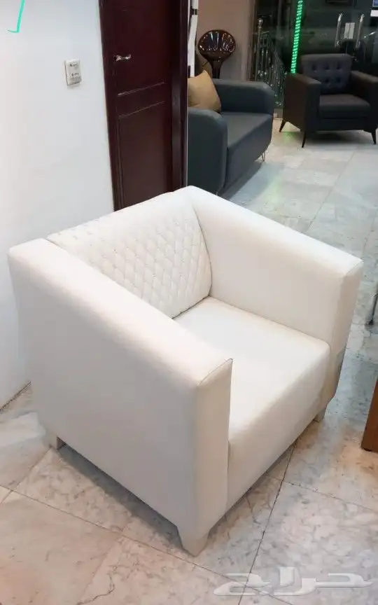 كنب جلد مكتبي كراسي انتظار جلد حديد كراسي كوفي شوب 7