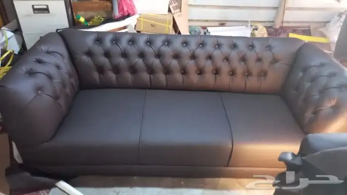 كنب جلد مكتبي كراسي انتظار جلد حديد كراسي كوفي شوب 3