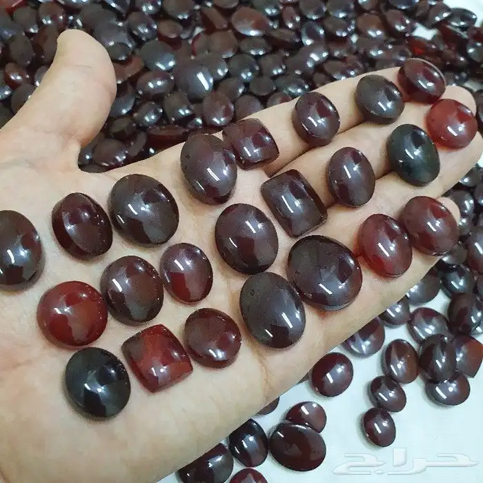 عقيق كرزي قص يدوي للبيع جملة ومفرد اسعارنا يرضي الجميع 4