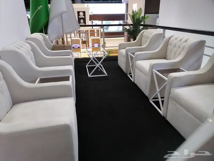 تاجير كنب مخمل فردي وثلاثيvip كنب جلد  ابيض فردي و2 وثلاثي 7