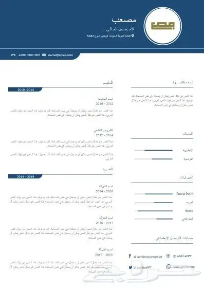 سيرة ذاتية عربي 10