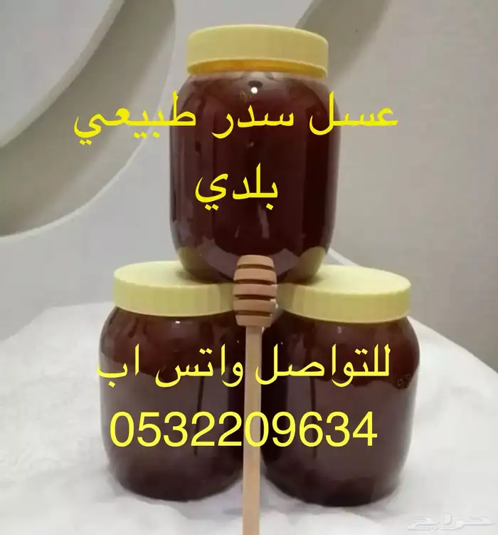 عسل سدر وطلحه وسمره ومجرى بلدي 0