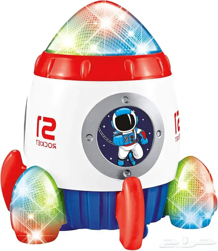 لعبة الصاروخ الفضائي الصغير للأطفال مع مؤثرات صوتية وبصرية 0
