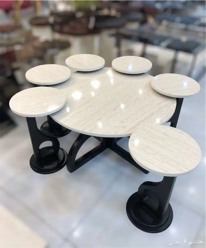 أطقم طاولات وطني بديل رخام وزجاج 28