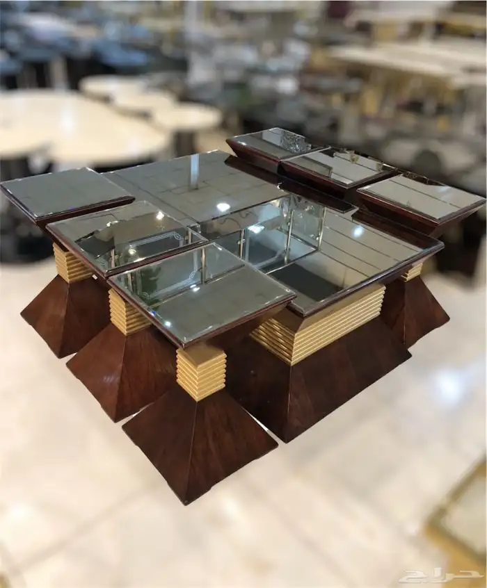 أطقم طاولات وطني بديل رخام وزجاج 13