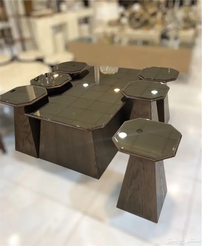 أطقم طاولات وطني بديل رخام وزجاج 30