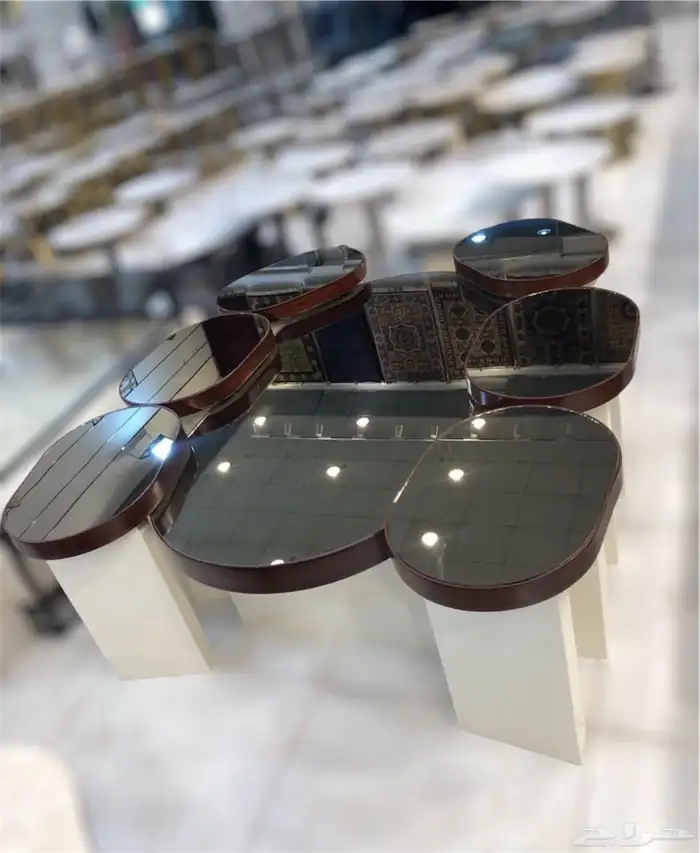 أطقم طاولات وطني بديل رخام وزجاج 19