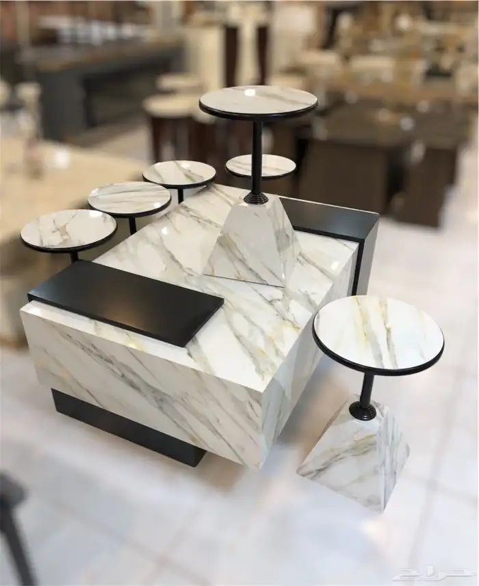 أطقم طاولات وطني بديل رخام وزجاج 1