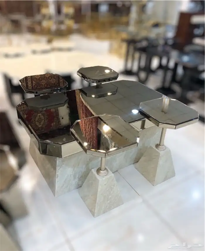 أطقم طاولات وطني بديل رخام وزجاج 8
