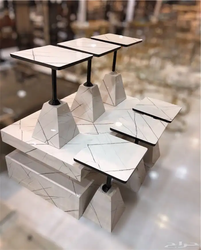 أطقم طاولات وطني بديل رخام وزجاج 29
