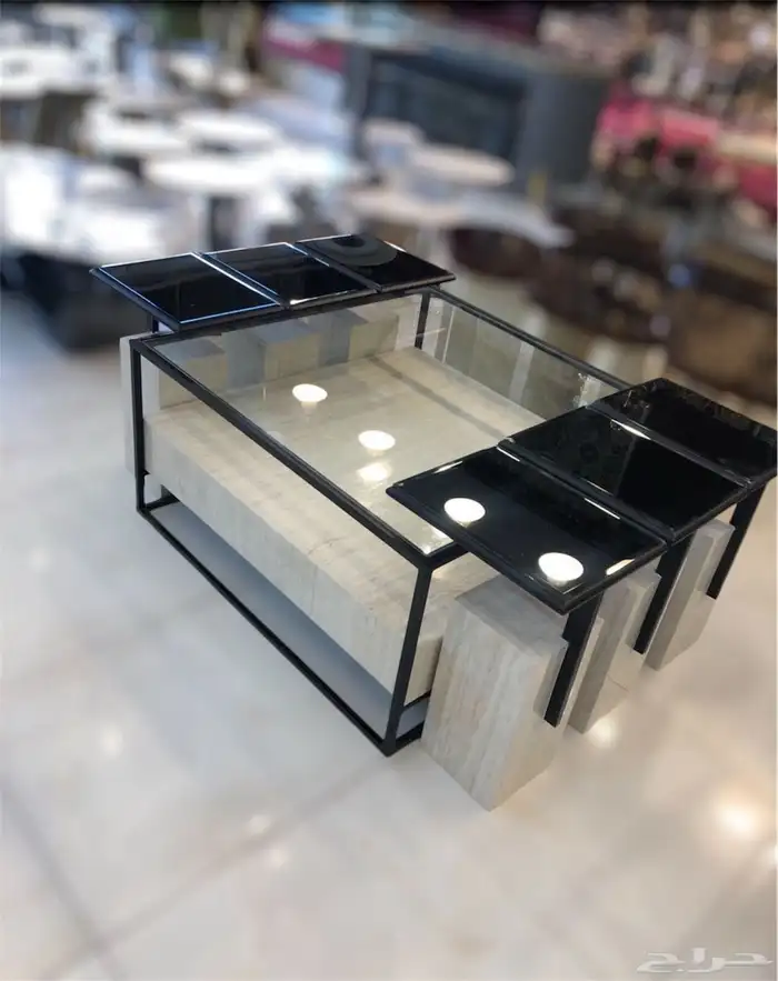 أطقم طاولات وطني بديل رخام وزجاج 4