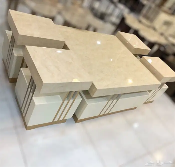 أطقم طاولات وطني بديل رخام وزجاج 24