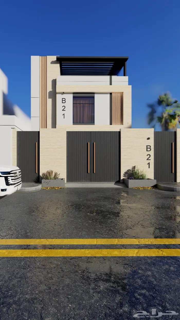 تصميم واجهات فيلا مودرن 3