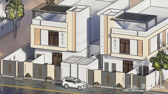 تصميم واجهات فيلا مودرن 1