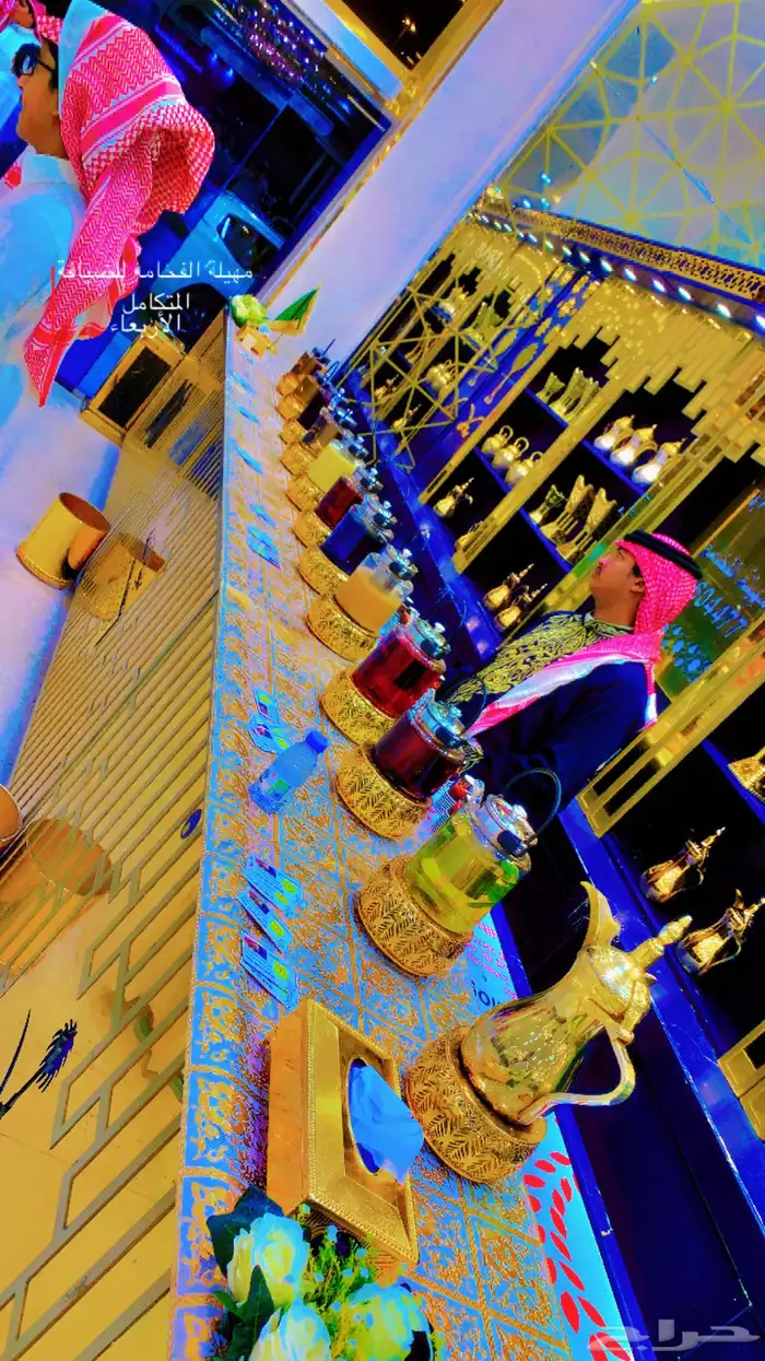 ديكور ركن  ضيافه مهيلة الفخامه مقادع تمر قهوجين صبابين 6