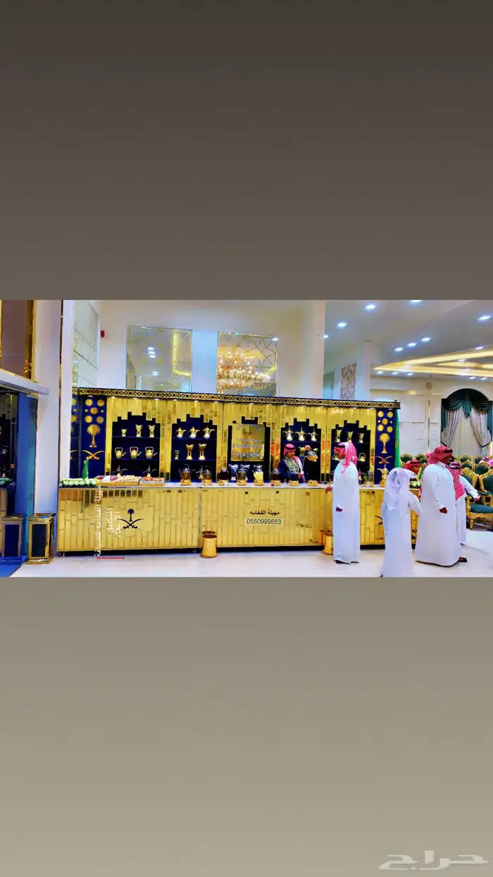 ديكور ركن  ضيافه مهيلة الفخامه مقادع تمر قهوجين صبابين 4