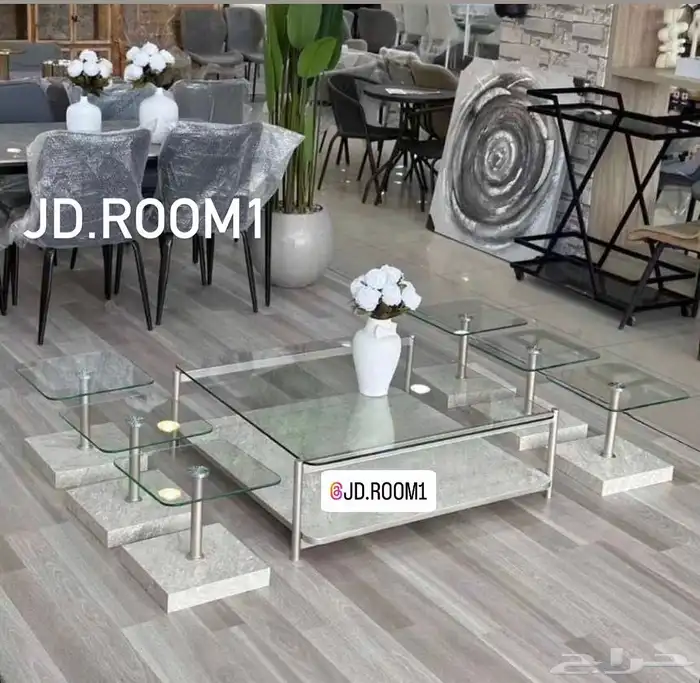 طاولات خدمه ارضي بديل الحجر وبديل الرخام 0