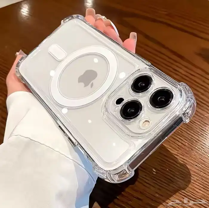 كفر وجراب غطاء هاتف شفاف ايفون 15 للشحن اللاسلكي - خدمة شاقة 4