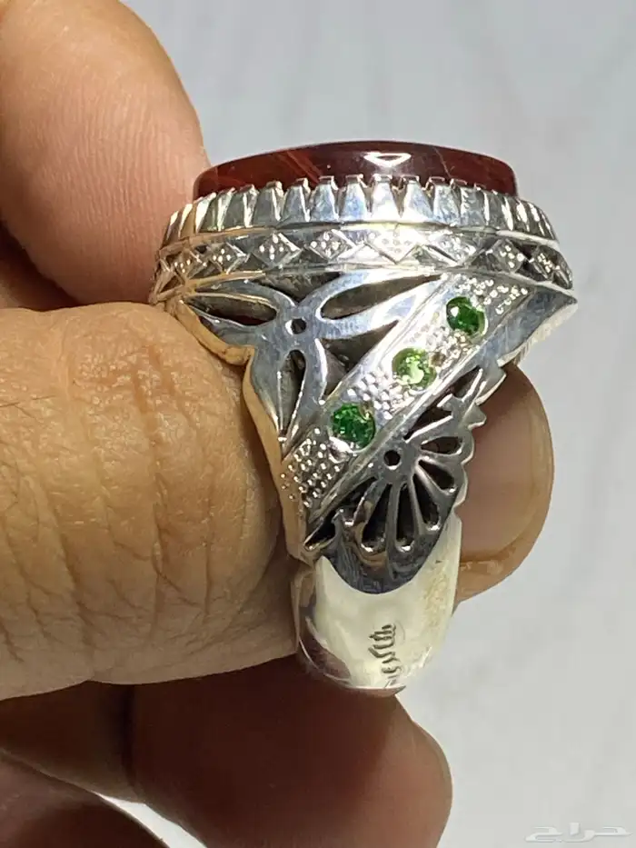 خاتم عقيق يماني صياغة ( شاكري ) 4