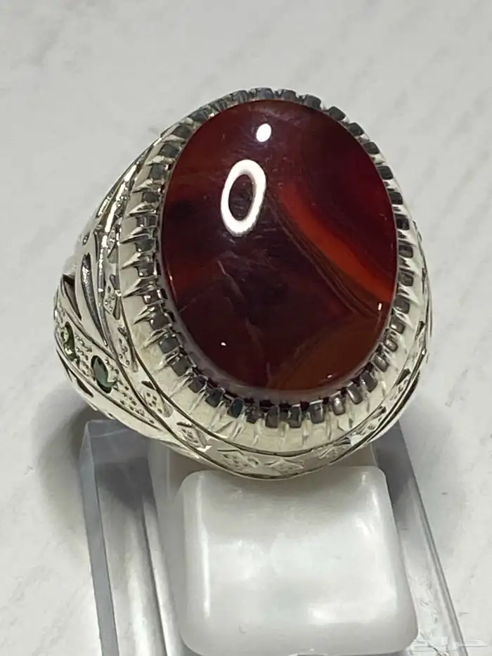 خاتم عقيق يماني صياغة ( شاكري ) 6