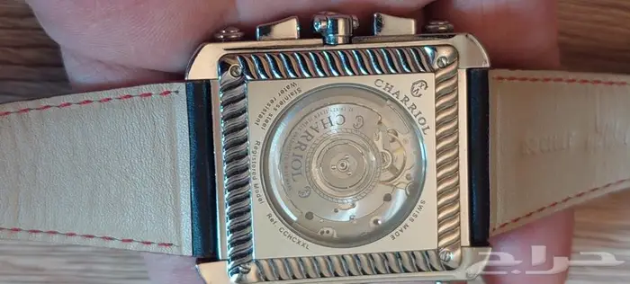 ساعة نوع شاريول أوتوماتيك كرونوغراف رجالية حجم كبير سويسرية 5