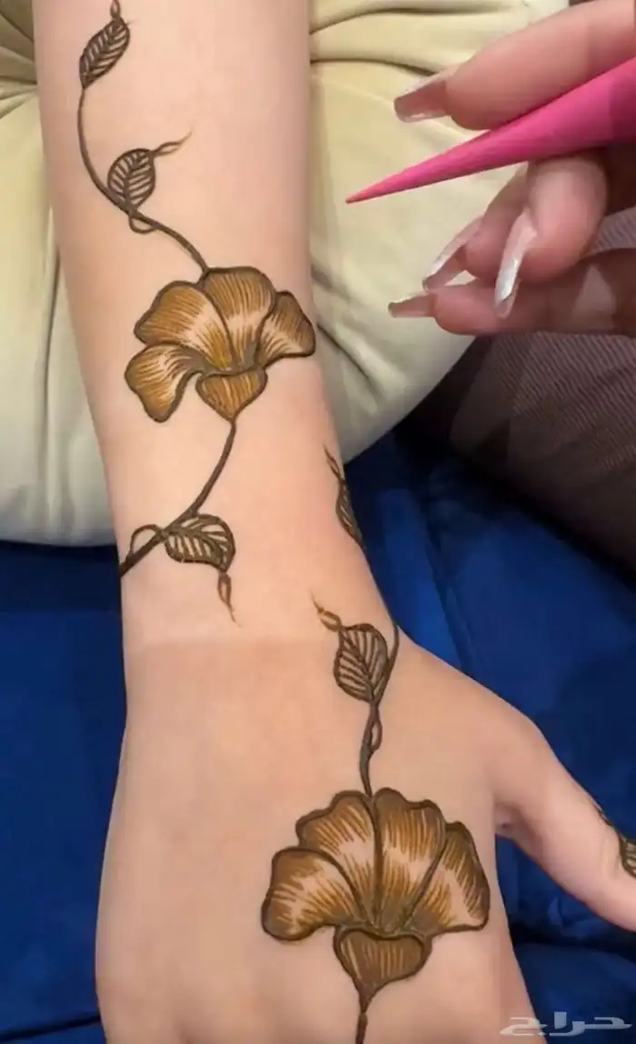 نقش حنا وصبغه اسود 3