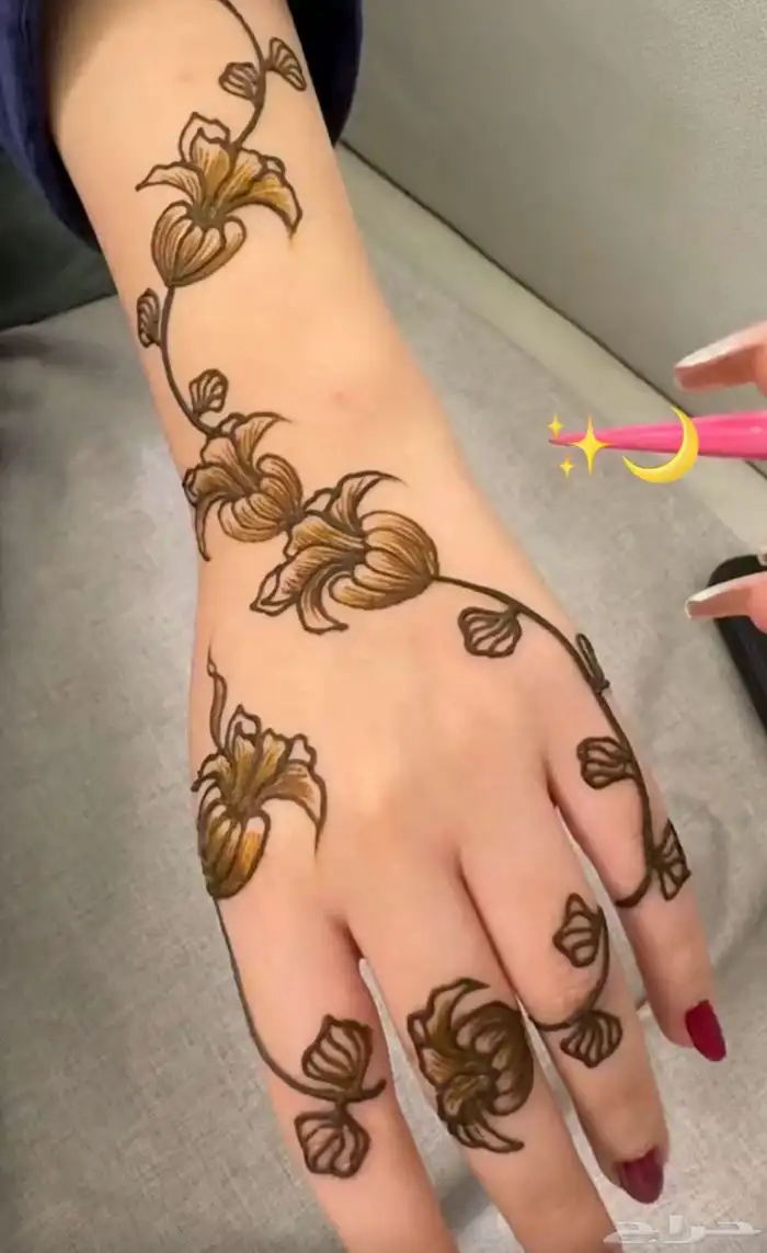 نقش حنا وصبغه اسود 4