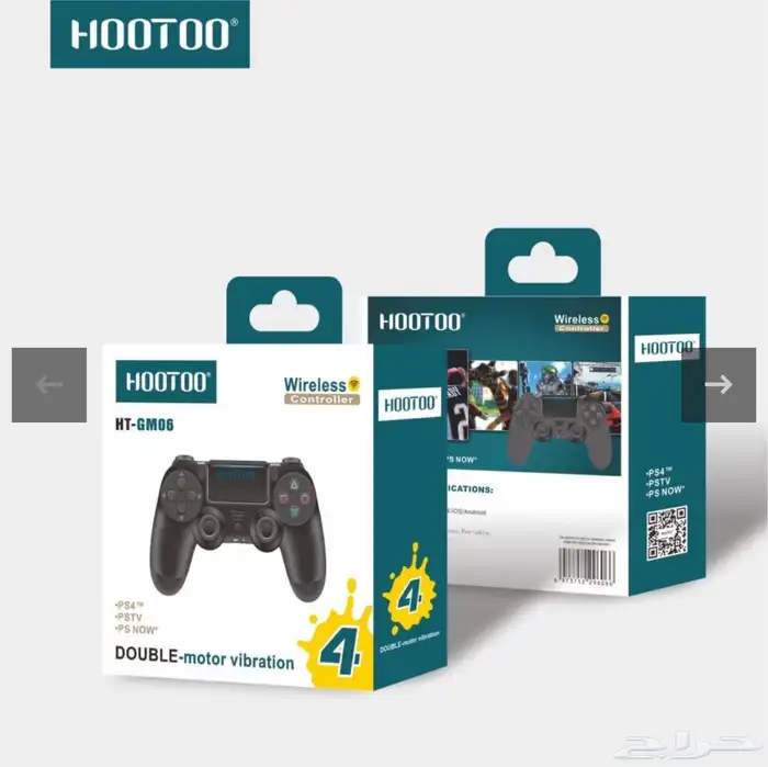 يد بلاستيشن-اسود PS4-HOOTOO- 0