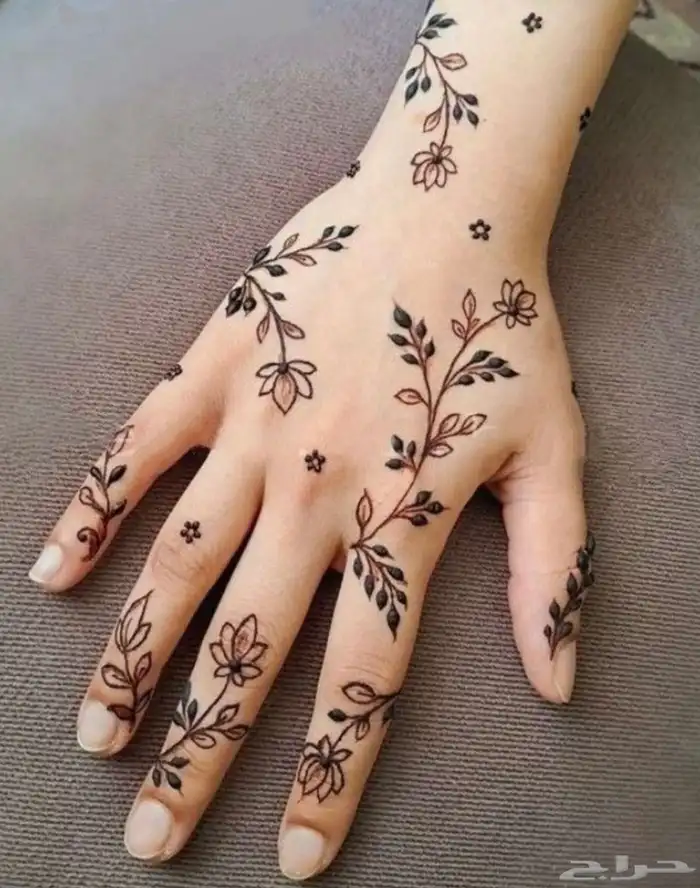 نقش حنا وصبغه اسود 7