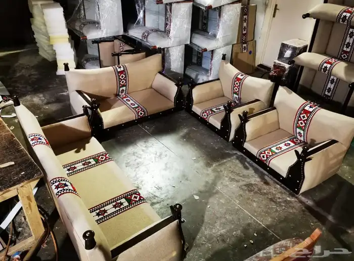 جلسات خارجية جلسة طقم اطقم كاملة كامل خشب حديد جاهز تفصيل 6