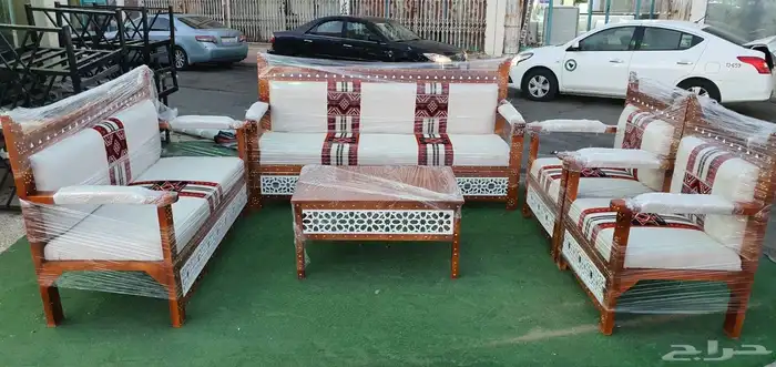 جلسات خارجية جلسة طقم اطقم كاملة كامل خشب حديد جاهز تفصيل 15