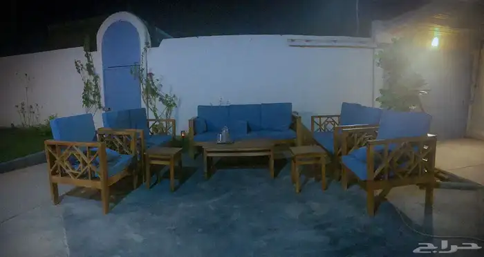 جلسات خارجية جلسة طقم اطقم كاملة كامل خشب حديد جاهز تفصيل 56