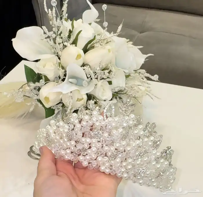 فستان عروسة بكامل اغراضه   زواج   زفاف 5