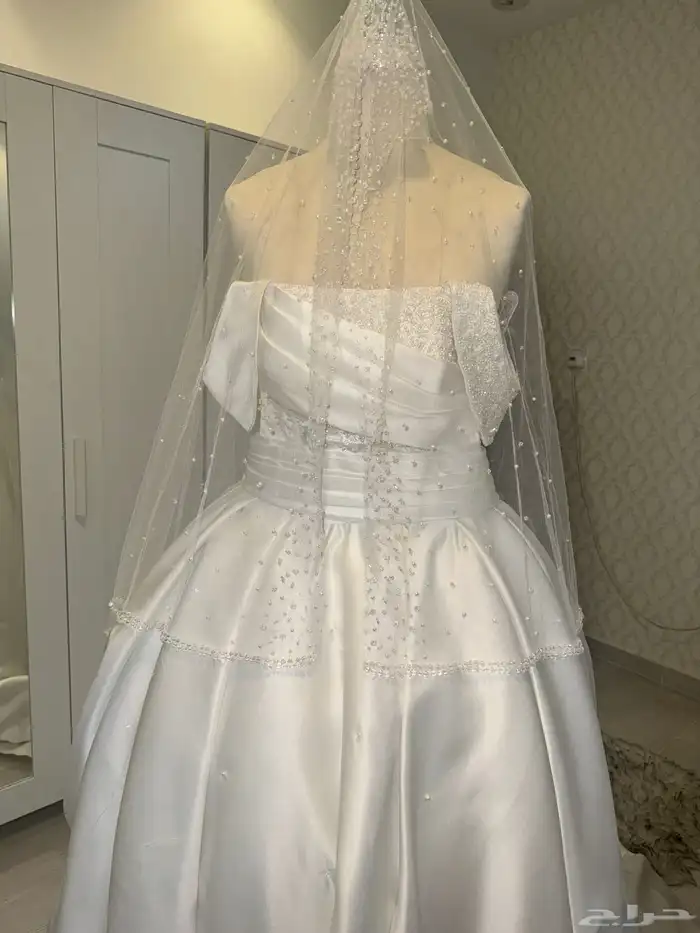 فستان عروسة بكامل اغراضه   زواج   زفاف 0