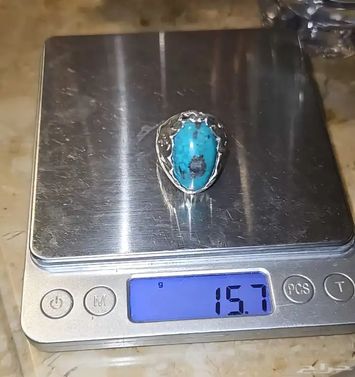 خاتم فيروزي بحجر الفيروز النيشابوري 2