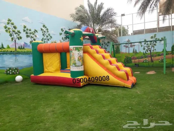 اجار نطيطات ملعب صابوني زحليقه نطيطه الرياض العاب مدارس 6