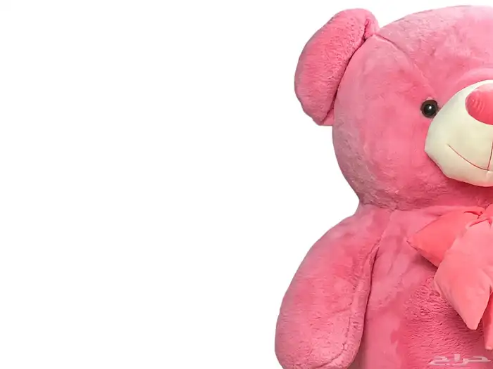 دمية دب وردي بالحجم العملاق القطنية ( دب زهري كبير ) ناعم 2