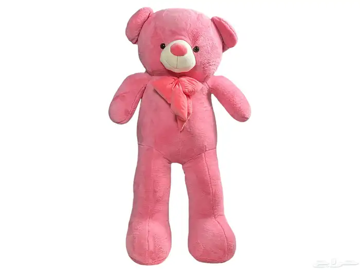 دمية دب وردي بالحجم العملاق القطنية ( دب زهري كبير ) ناعم 1