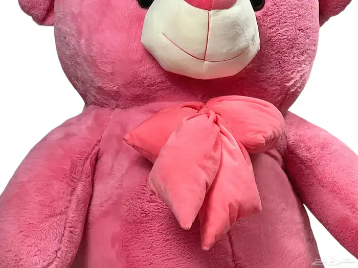 دمية دب وردي بالحجم العملاق القطنية ( دب زهري كبير ) ناعم 3