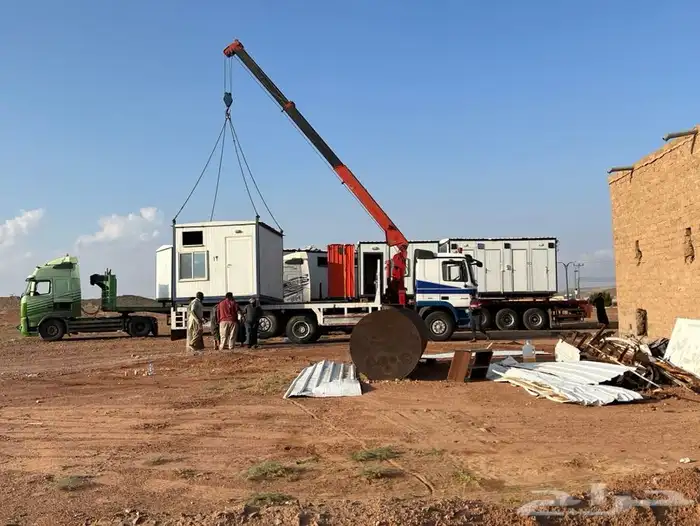 ونش دبل كرين رافعه نقل بيوت بركس بركسات داخل وخارج الرياض 3