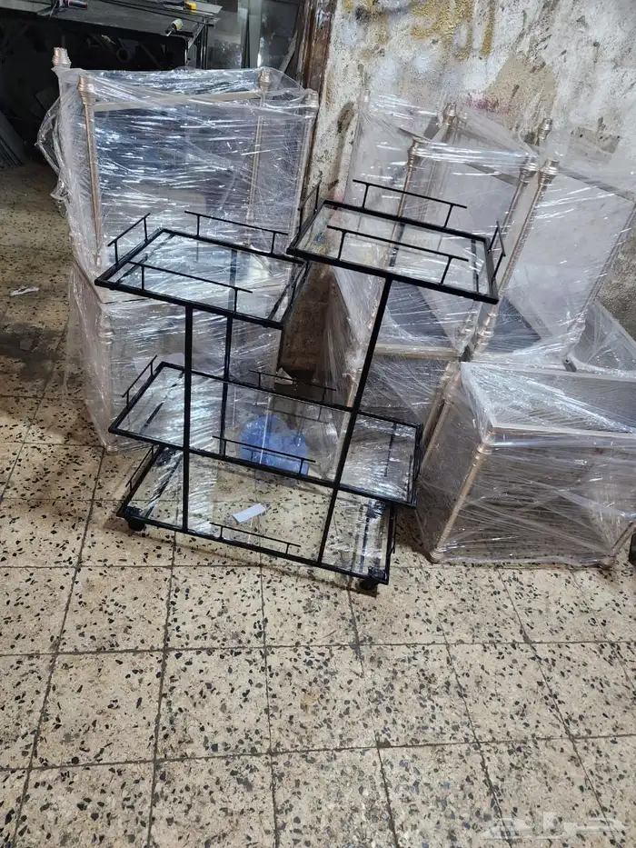 طاولات مجالس وعربيات تقديم وطاولات الخدمه وطقوم مباخر 7