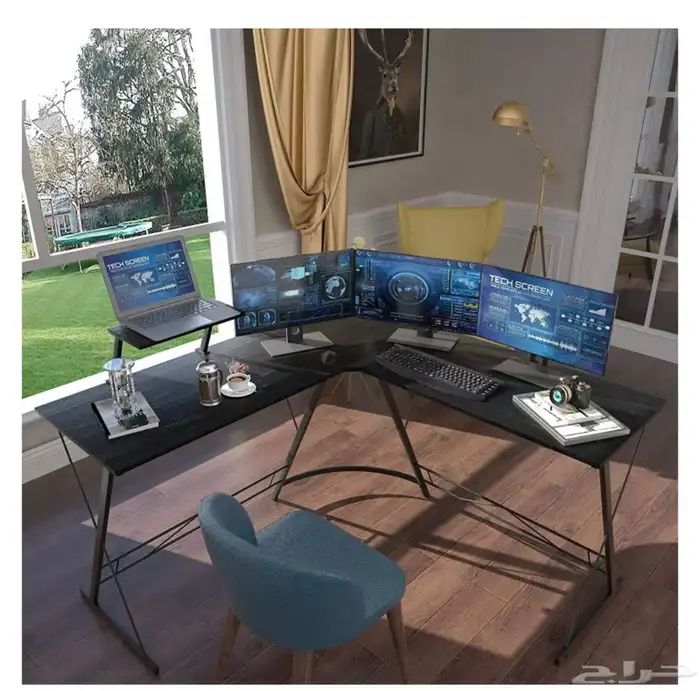 طاولات قيمنق بي سي سوني ادارية مكتبية شكل L 1