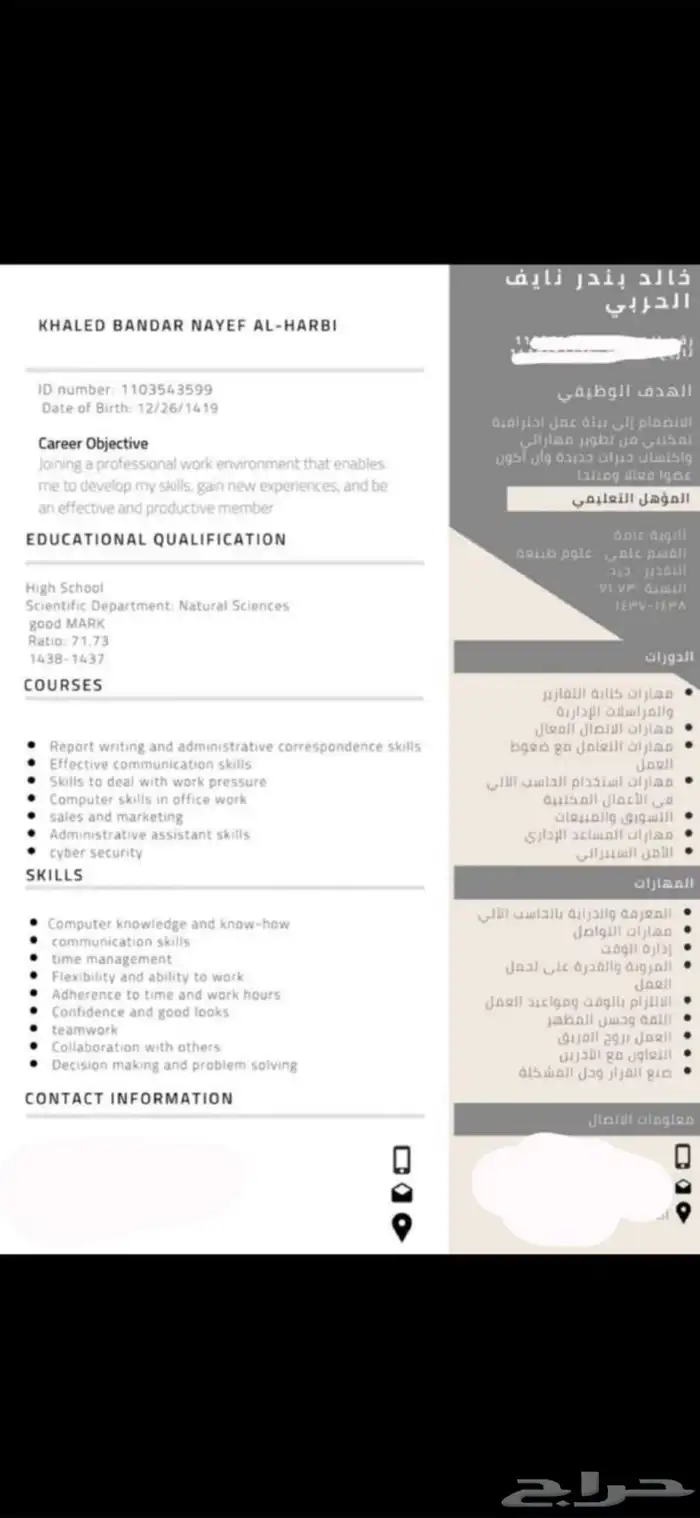عمل cv 6