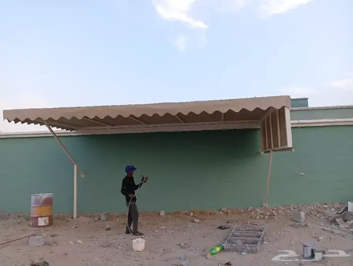 حداده عامه قرميد و مظلات سيارات وسواتر وغرف زجاجيه 7