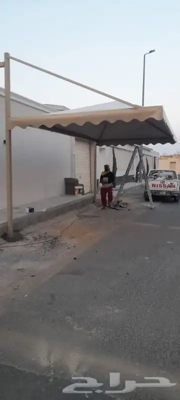 حداده عامه قرميد و مظلات سيارات وسواتر وغرف زجاجيه 8