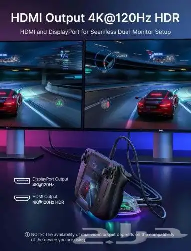وصلة تايب سي 12in1 باضاءة RGB و تدعم 4K120Hz وهيكل شفاف 5