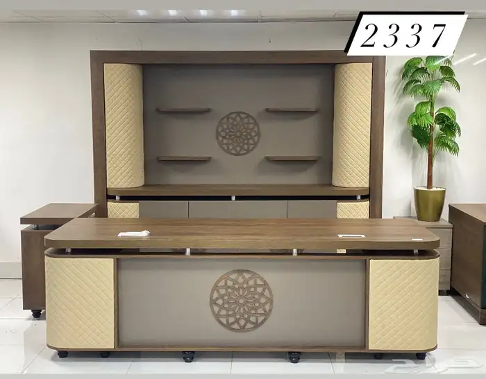 مكاتب فخم طقم مودرن المدير مكتب سكرتاريه درج دولاب طاولة شي 2
