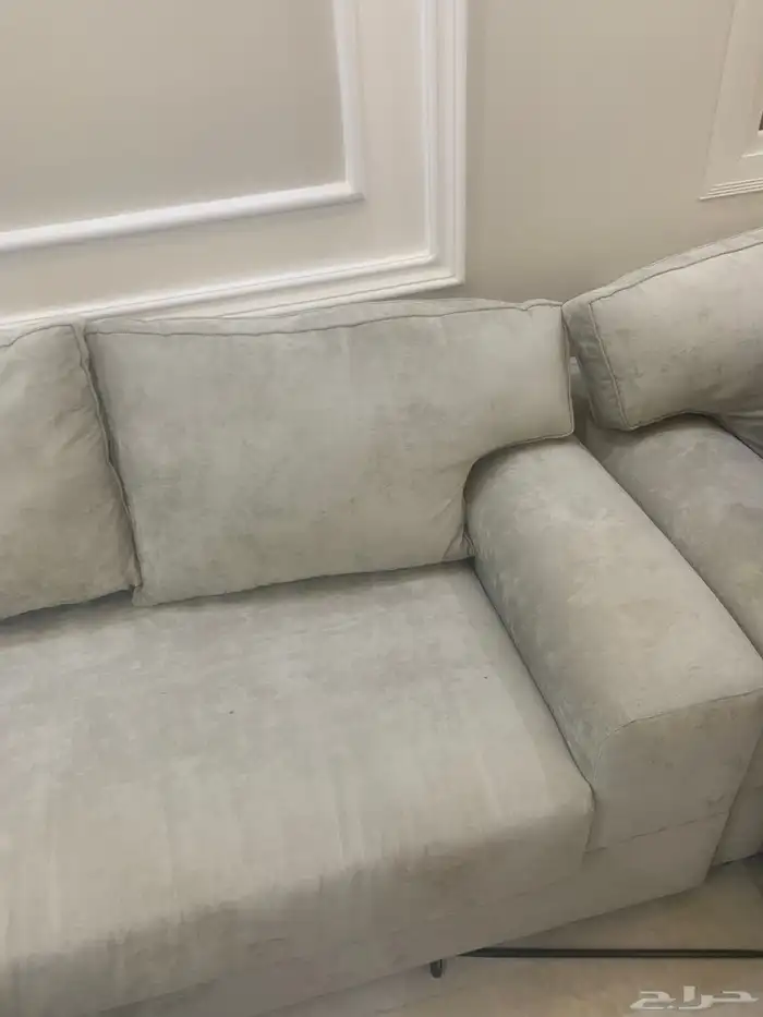 طقم كنب خمسه قطع مع بوفه كنب شبه جديد 1