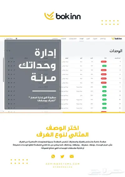 نظام بوكن السحابي لادارة الشقق المفروشة والفنادق والمنتجعات 3
